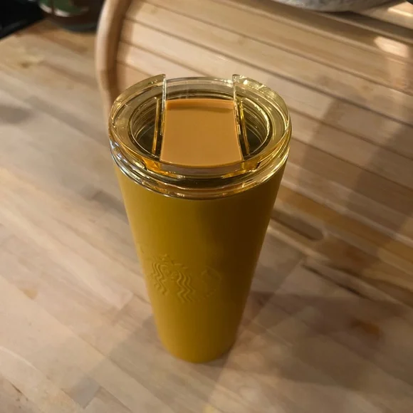 Starbucks 16oz Mustard Yellow Sirens Hot Tumbler - Picture 2 of 6